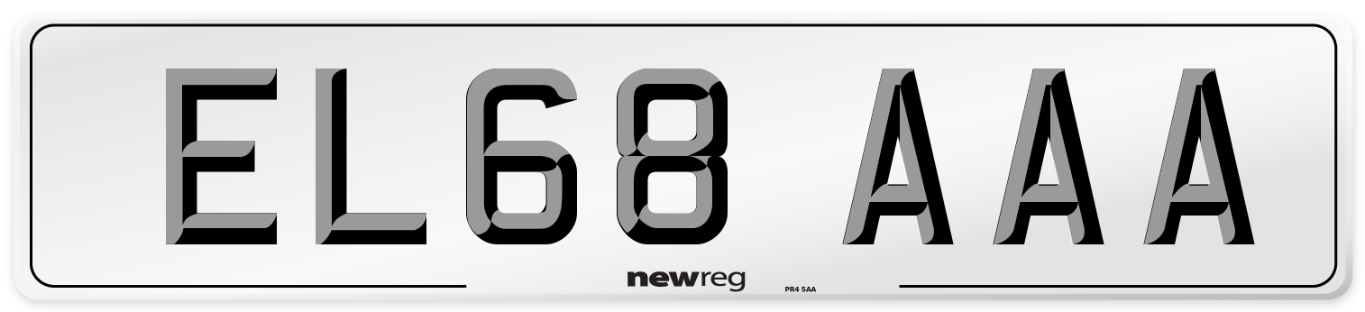 EL68 AAA Number Plate from New Reg